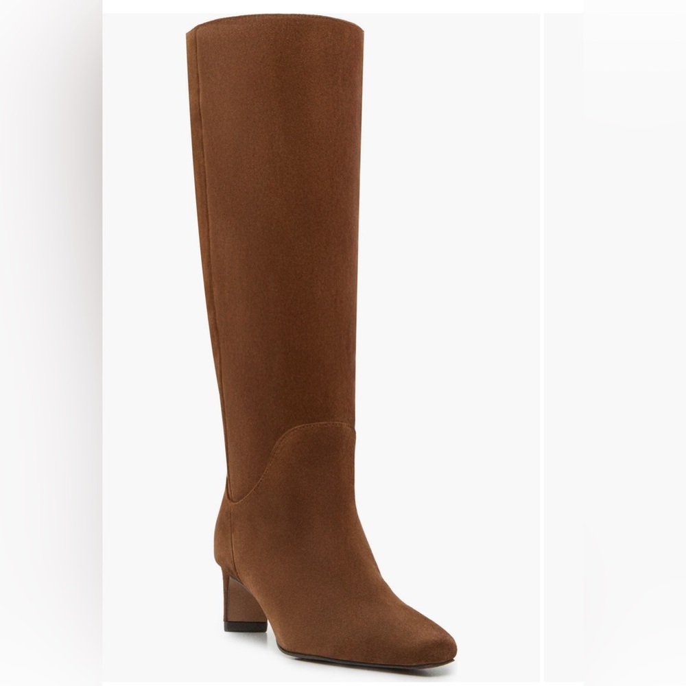 Elegant Brown Knee-High Boots (wide calf)